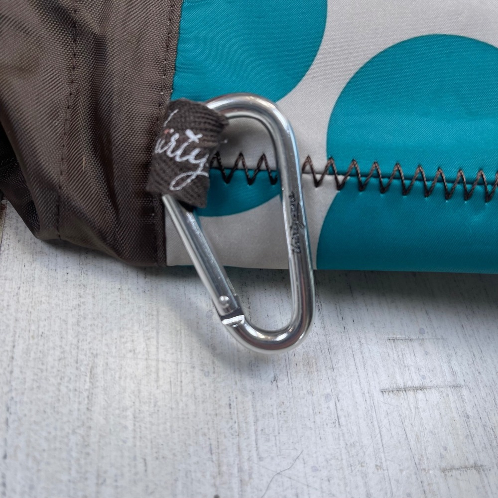 Thirty-One Thermal Bottle Sleeve Teal Polka Dot OS Excellent Insulated Carabiner - Picture 4 of 12